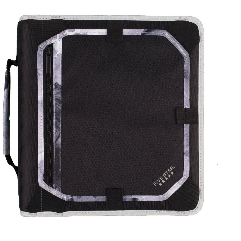 Five Star 2&#34; Sewn Zipper Binder with Expansion Panel Black/Gray, 3 of 10