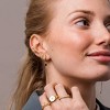 18K Gold Plated Snake Huggie Earrings: Dainty Minimalist Hoop Design for Women - 3 of 4