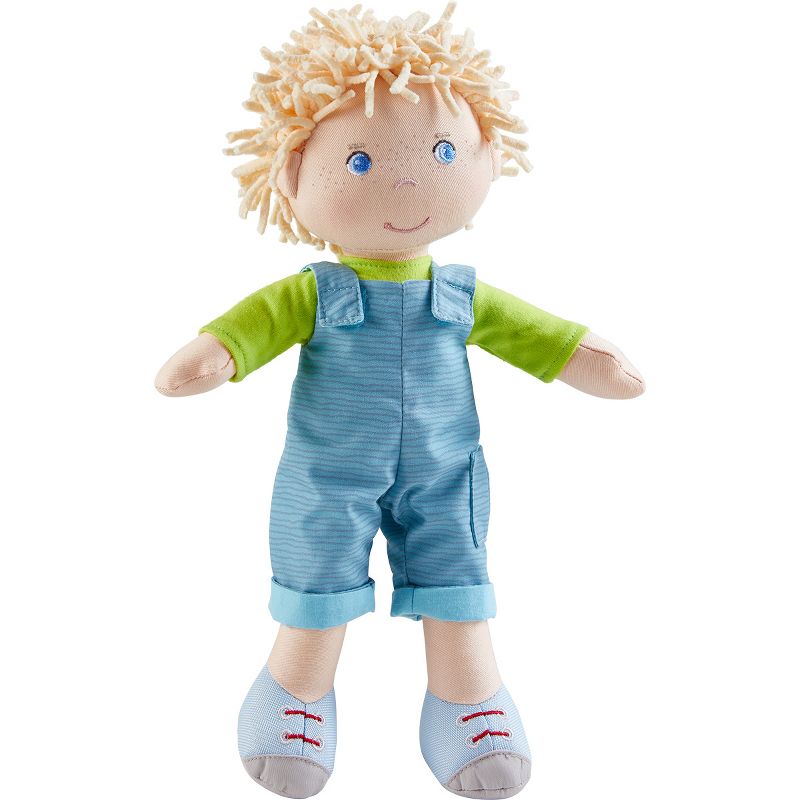 HABA Play Time Outfit for 12" HABA Soft Dolls - Gender Neutral Shirt & Overalls, 3 of 4
