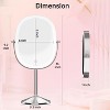 FUNTOUCH Oval Lighted Makeup Mirror with 1X/7X Magnification 3 Color Lights Dimmable Rechargeable 360°Rotation,2-Sided - 2 of 4