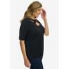 Jessica London Women's Plus Size Cutout A-Line Top - 3 of 3