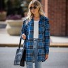 Amaryllis Women's Long Plaid Button-Up Shirt with Relaxed Fit Collared Neckline - 3 of 4