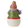 Jim Shore 5.0 Inch Merry Little Christmas Pint Size Snowman Poinsettia Figurines - 2 of 3