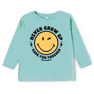The Juniper Shop SmileyWorld Never Grow Up Toddler Long Sleeve Tee - 1 of 4