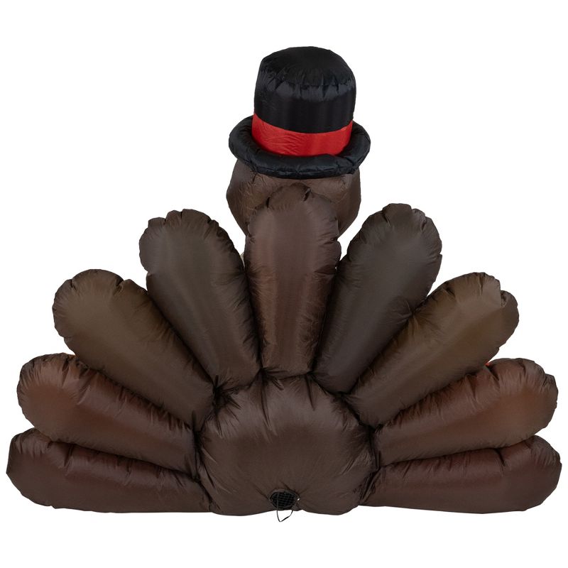 Northlight 4" Lighted Inflatable Fall Harvest Turkey Outdoor Decoration, 4 of 7