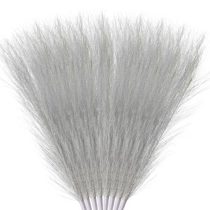 Unique Bargains Party Vase Wedding Decor Tall Fluffy Faux Pampas Grass - 1 of 4