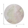 Pink Gray And Beige Abstract Washable Indoor Outdoor Area Rug - 3 of 4