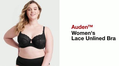 Women's Plus Size Unlined Bra - Auden Black/Pearl Tan 46C 1 ct