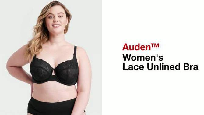 Women's Lace Unlined Bra - Auden™, 2 of 6, play video