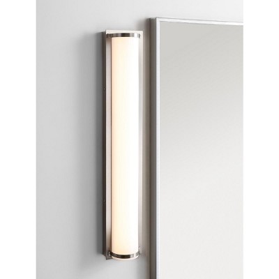 24-Inch Chrome and White Vanity Bar Bathroom Sconce