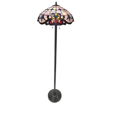 Chloe Lighting BAVARIAN Victorian-style 2-Light Dark Antique Bronze Finish Table Lamp 18" Shade