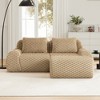 82" Flannelette L-Shaped Modular Sectional Sofas with Deep Seat, Movable Ottoman, Boneless Design, Buckle Connection and Anti-Slip Base - 2 of 4