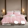SEVOBAL Quilts Oversized Duvet Cover Set All Season Bed Comforter Alternative Quilted Duvet Machine Washable, Pink, 104"*90"*1" - 3 of 4
