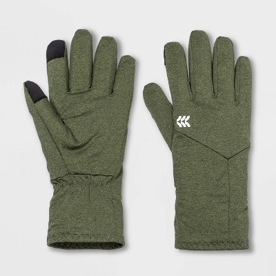 Women's Fleece Lined Jersey Gloves - All in Motion™ Olive Heather S/M