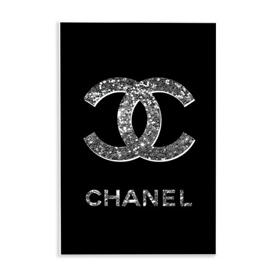 Stupell Industries Black Gleaming Glam Symbol Wall Plaque Art