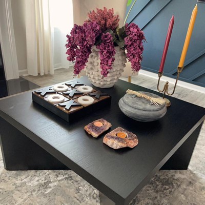 River Heights Square Wooden Coffee Table Black - Threshold™ Designed ...