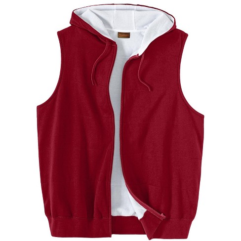 Boulder Creek by KingSize Men s Big Tall Thermal Lined Fleece Vest 4XL Rich Burgundy