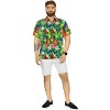 HAPPY BAY Men's Hawaiian Short Sleeve Button Down Shirt Mens Tropical Shirts Casual Vacation Summer Party Caribbean Shirts for Men Funny - 4 of 4