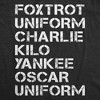 Mens Funny T Shirts Foxtrot Uniform Charlie Kilo Yankee Oscar Uniform Sarcastic Graphic Novelty Tee For Men - Crazy Dog Men's T Shirt - 2 of 4