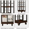 Lyngins Rotating 5-Tier Corner Bookshelves with Wheels,Bookshelf,Vertical Narrow Book Racks,Wood Bookcases for Office,Small Space - 4 of 4