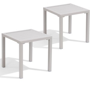 Crestlive Products Aluminum Outdoor Side Table Pool Lounge Chair Side Table Weather Resistant Small Square Coffee End Table - 1 of 4