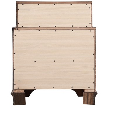 Cappuccino 3-Drawer Real Wood Veneer Nightstand 28"x28"