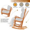 Tangkula 2 PCS Outdoor Eucalyptus Rocking Chair Single Rocker for Patio Deck Natural - 4 of 4