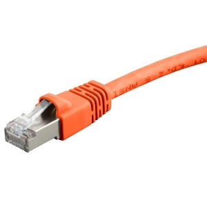 Monoprice Cat6A Ethernet Patch Cable - 7 Feet - Orange | Network Internet Cord - RJ45, 550Mhz, STP, Pure Bare Copper Wire, 10G, 26AWG - 1 of 4