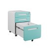 3 Drawer Mobile File Cabinet with Lock, Metal Under Desk Rolling Filing Cabinets, Fully Assembled 5-Wheel Office Cabinet for Home Office Letter - 4 of 4
