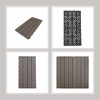 11 Pieces of 11.7" x 23.4" Plastic Wood Deck Tiles for Outdoor Terrace Flooring, Orange Color - 3 of 4