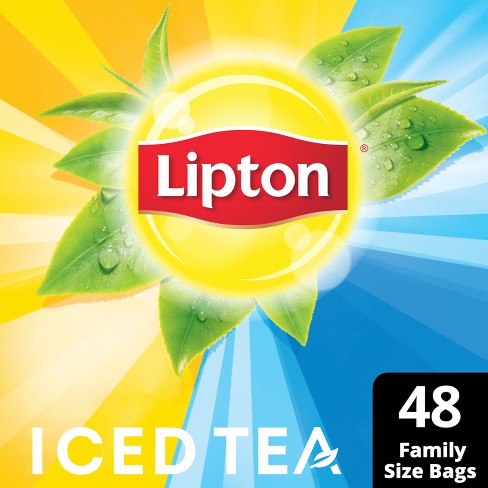 Lipton Family Black Iced Unsweetened Black Tea Bags - 48ct : Target