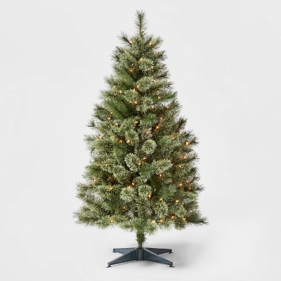 4.5ft Pre-lit Artificial Christmas Tree Virginia Pine Clear Lights - Wondershop™