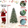 Racxily 6FT Slim Christmas Tree - 850PE+PVC Tips, Hinged Easy Setup,Sturdy Metal Stand, Great for Corners/Small Areas,Festive Slim Christmas Tree - 3 of 4