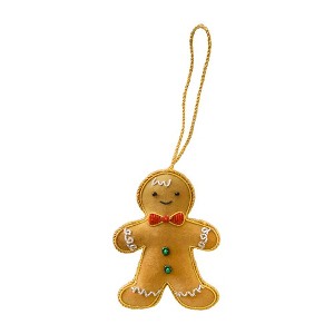 Daydream Society - Gingerbread Man Embroidered Christmas Ornament - Pack of 1 Ornament - 1 of 2