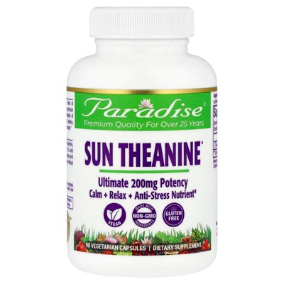 Paradise Herbs Sun Theanine®, 200 mg, 90 Vegetarian Capsules