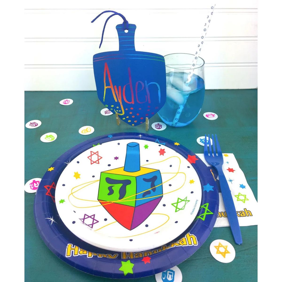 6 1/2" Magic Color Scratch Dreidel Hanukkah Cardstock Ornaments - 24 Pc. - thumbnail 4