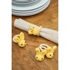 C&F Home Easter Yellow Knitted Bunny Rabbit Napkin Ring Set of 4 - 2 of 3