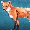14"x26" Oversized Watercolor Fox Printed with Ribbon Embroidery Lumbar Throw Pillow - Edie@Home - 3 of 3