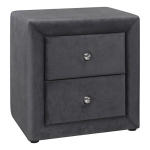 Monarch Specialties Accent Table Side End Nightstand Lamp Living Room Bedroom Metal Laminate Black Contemporary Modern - 1 of 4