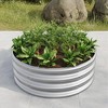 Bencmate Planters Patio Round Metal Pot for Vegetables Flowers and Fruits, Outdoor Backyard Garden Raised Planter Box, Gray, 32.08"*32.08"*11.42" - 2 of 4
