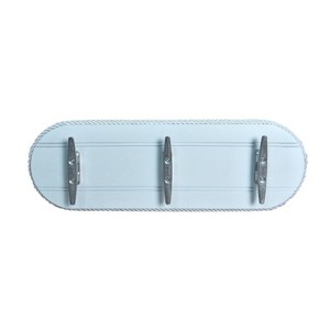 Beachcombers 16" WOOD WHT BEAD BOARD HOOK WALL PLQ - 1 of 2
