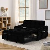 NicBex Classic Convertible Sleeper Chair, Pull-out Sofa Bed with  2 Arm Pockets,Couches with USB Charging Design for Living Room,Gray/Beige/Black/Blue - 4 of 4