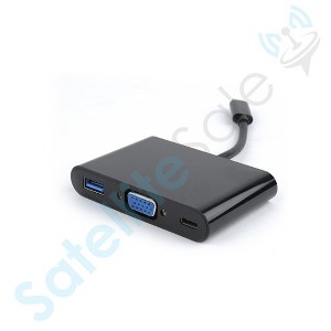 SatelliteSale USB Type C to HDMI/USB-C/USB 3.0/DVI/VGA Converter - 1 of 4