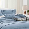BAGOKIE 4-Piece Pinch Pleat Striped Bed in a Bag Comforter Set for All Season - 3 of 3