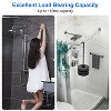 NewHome"Curved L-Shaped Stainless Steel Shower Curtain Rod, Stretchable Bathroom Tub Corner Rack" Silver - 3 of 4