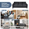 MYINDA Modern 3 Seater Sofa, 76 Inches Comfortable Couches, Deep Couch with Thick upholstery  for Living Room, Black - 4 of 4