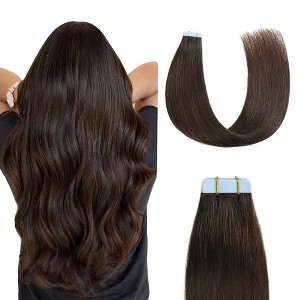 Jessie's Wig 16-26 Inch Tape In Hair Extensions 50g For Women Thin Hair Straight #2 Dark Brown 20 Pcs/Pack - 1 of 4
