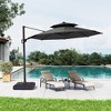 Crestlive Products 11.5FT Round Double Top Patio Cantilever Umbrella UV30+ Outdoor 360 Degree Rotation Offset Umbrella 7 Heights Adjustable - 4 of 4