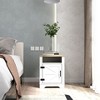 Sapphtopaz Nightstand with Open Storage Rack Bedside Table Night Stand for Bedroom, Living Room - 4 of 4