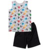 Disney Mickey Mouse 4 Piece Tank Top T-Shirt Athletic Shorts Set - 3 of 4
